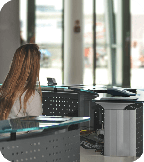 keyo terminal at the office desk